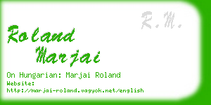 roland marjai business card